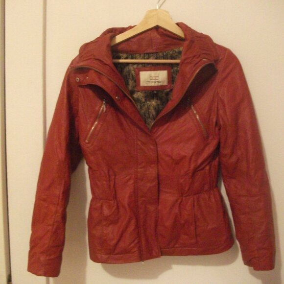 Bod & Christensen Couture Leather Jacket, Red, Small - Picture 7 of 7